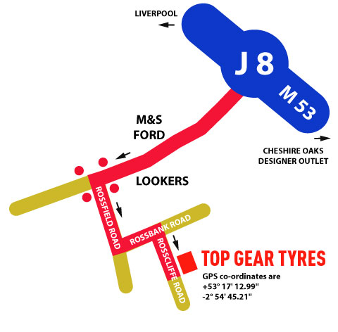 Top Gear Tyre Centre Ltd in Ellesmere Port - Map